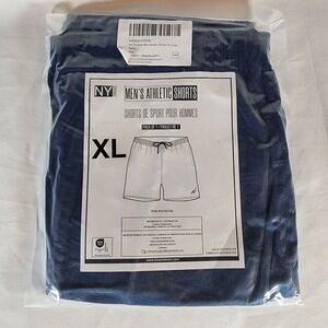 NY Threads Men's Athletic Mesh Shorts XL Navy & Dark Gray 100% Polyester